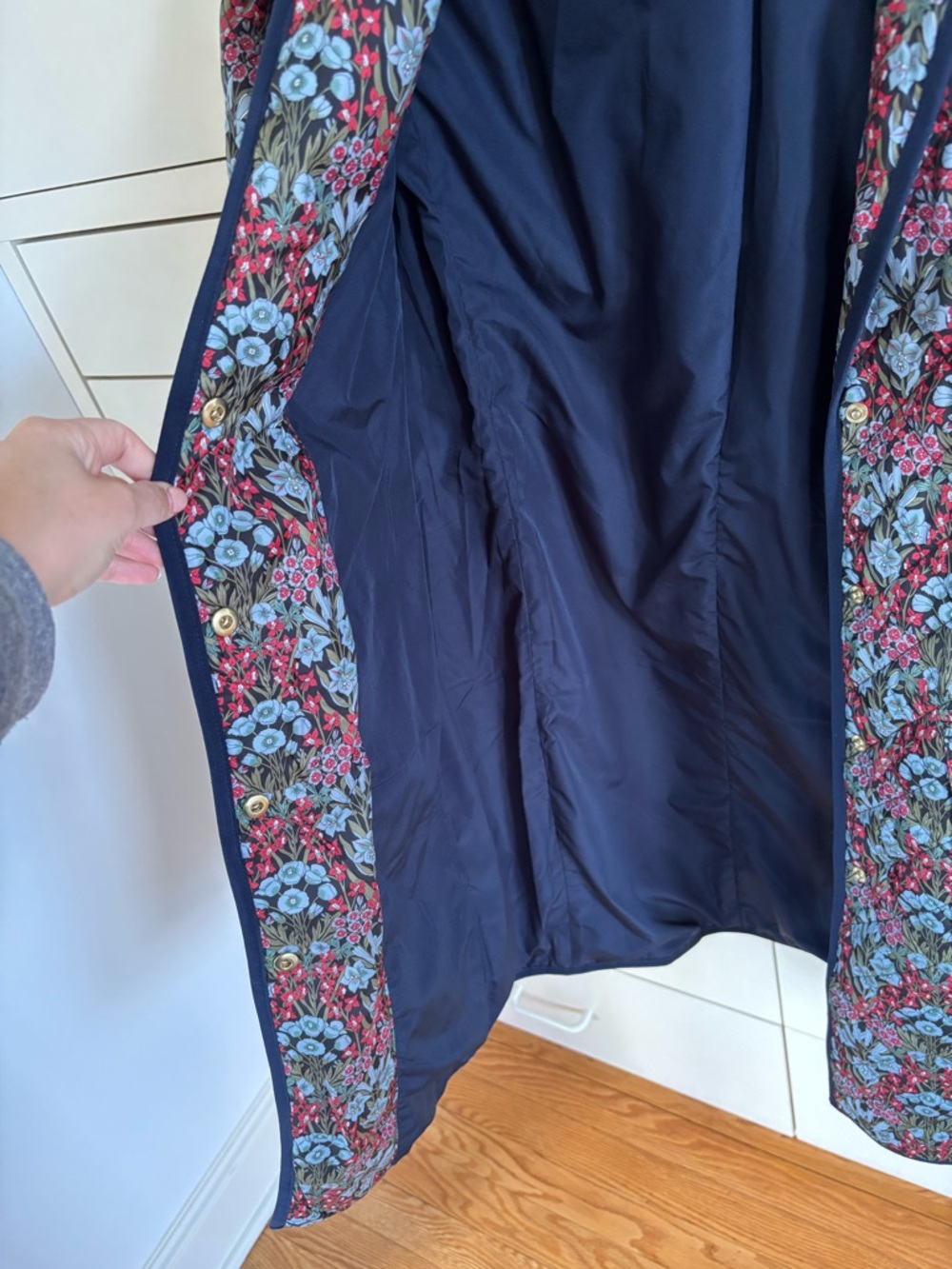 J. Crew Quilted Liberty Floral Puffer Coat - Picture 6 of 7